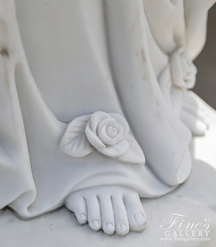 Marble Statues  - Lady Of Lourdes In Statuary Marble - MS-1359